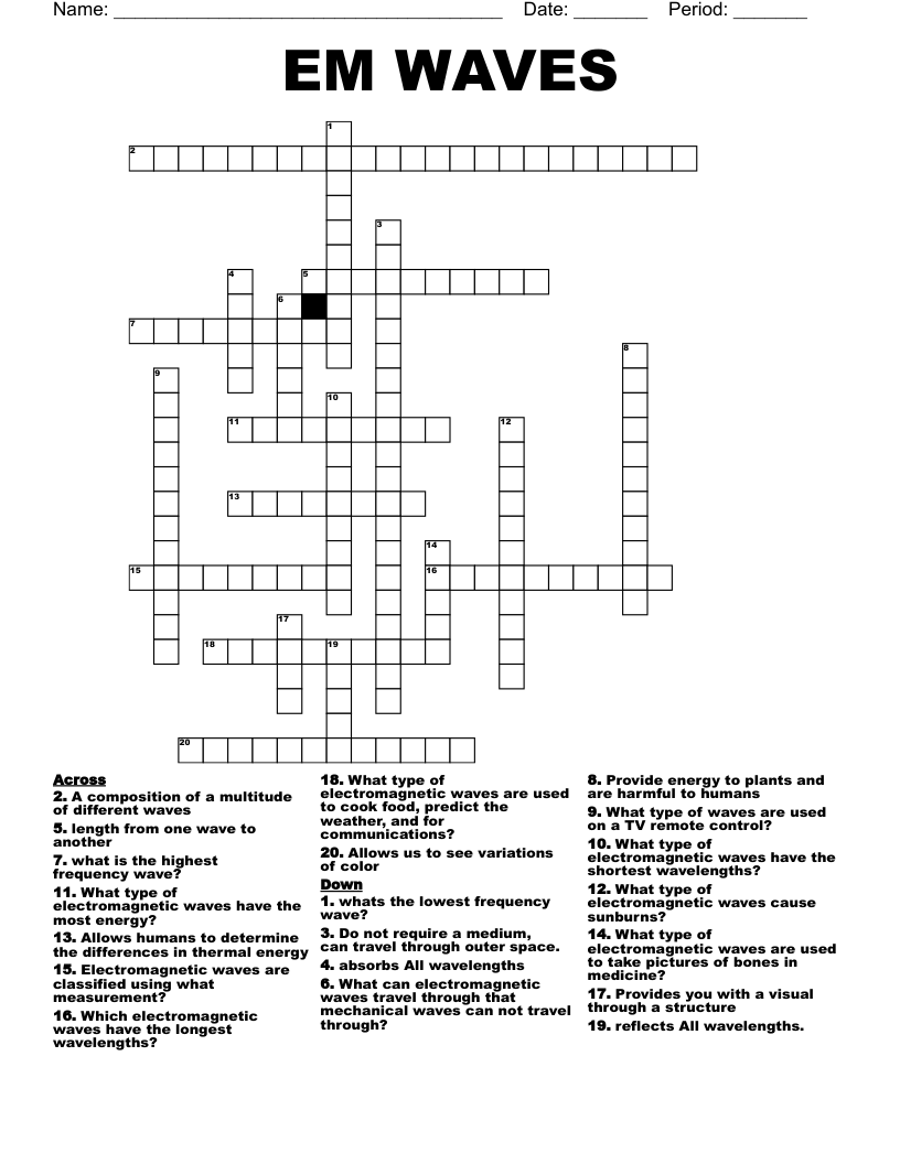EM WAVES  Crossword