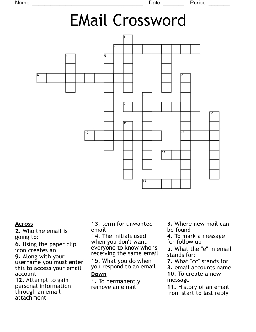 EMail  Crossword