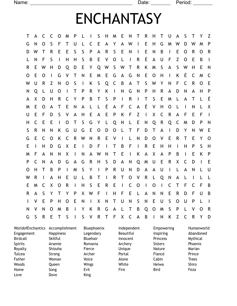 ENCHANTASY Word Search