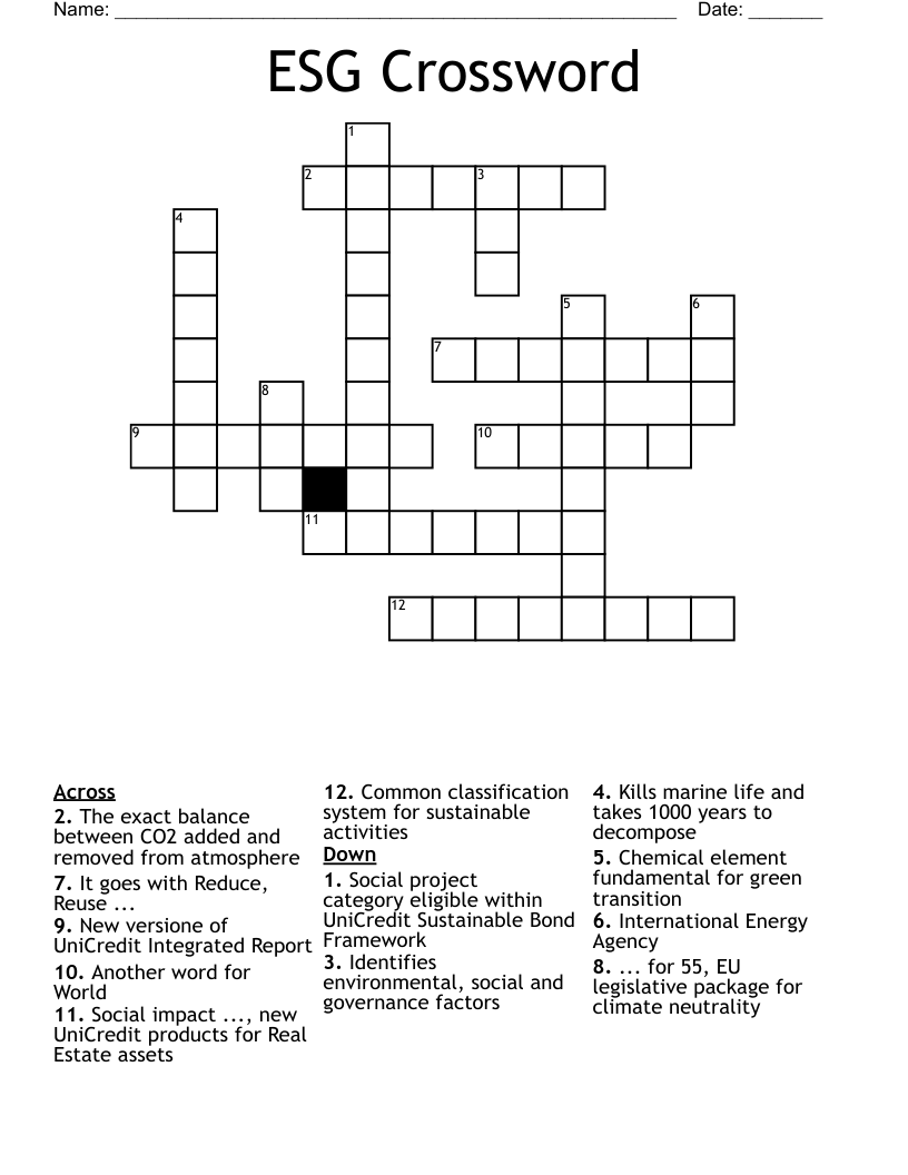 ESG Crossword