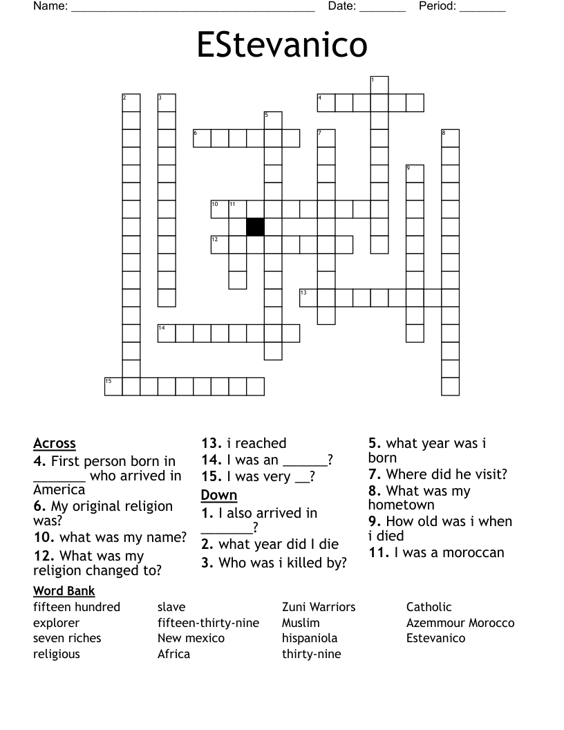 EStevanico Crossword