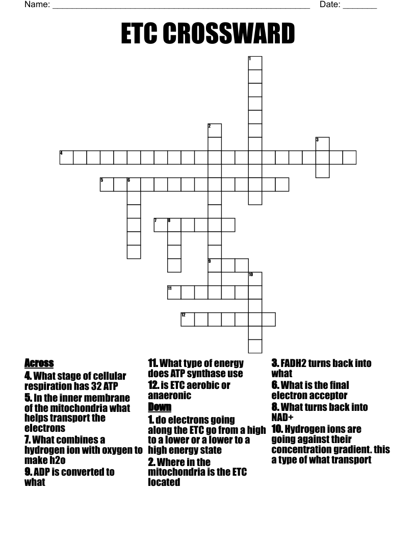 ETC CROSSWARD Crossword