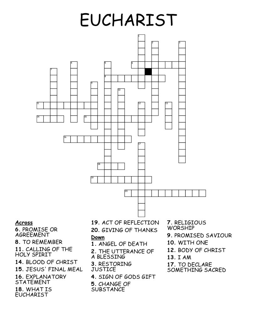 EUCHARIST Crossword