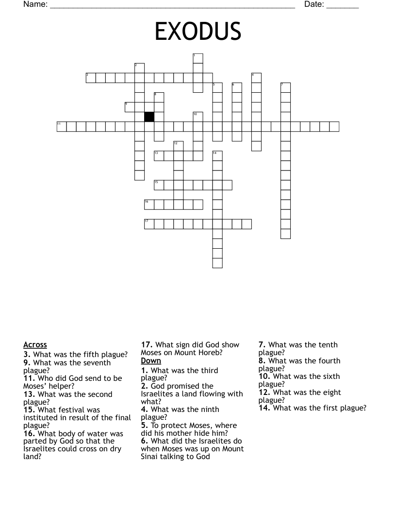 EXODUS  Crossword