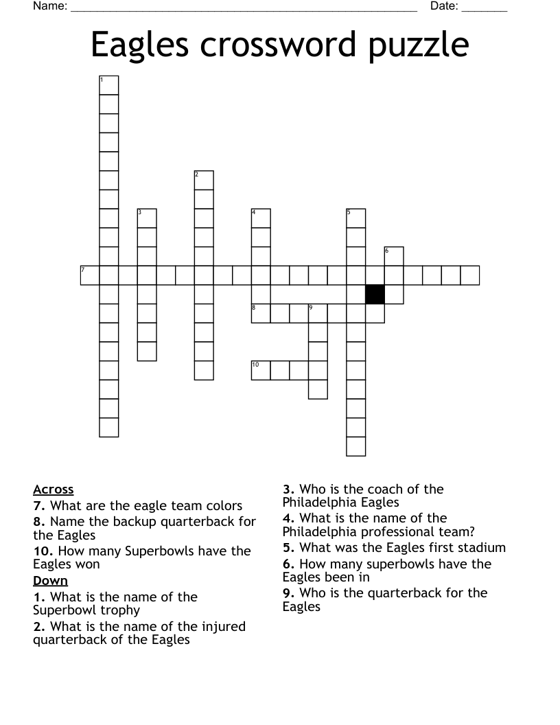Eagles crossword puzzle