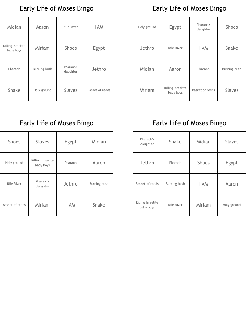 Early Life of Moses Bingo