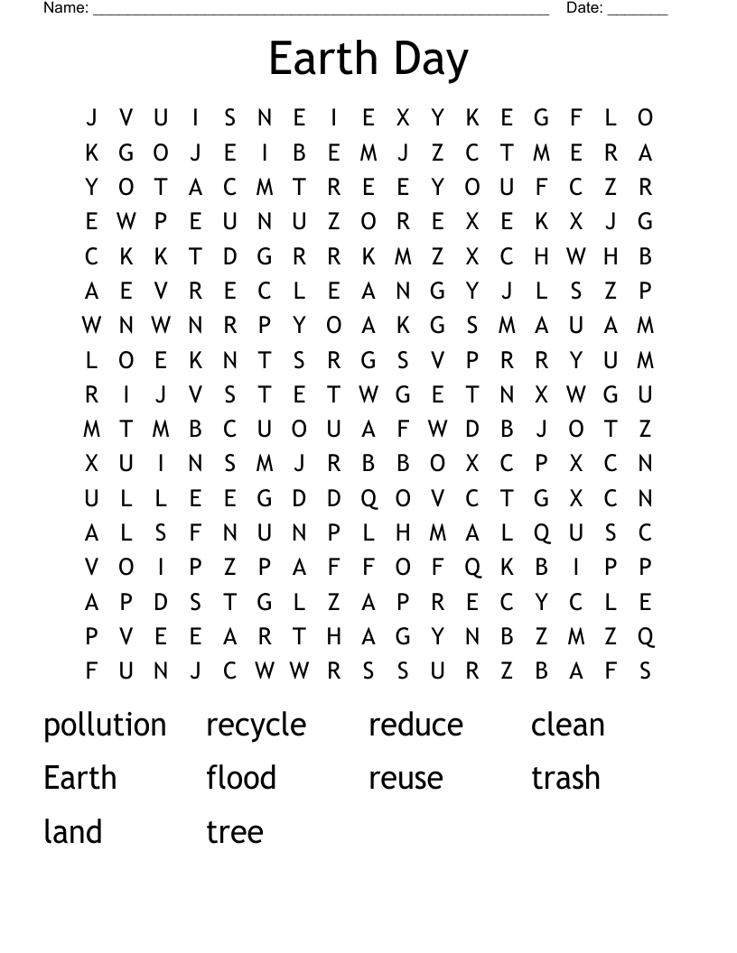 Earth Day Word Search
