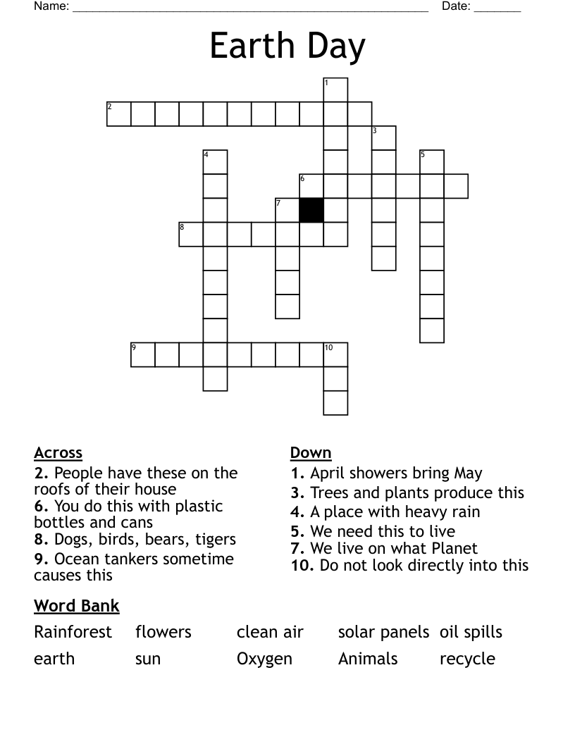 Earth Day Crossword