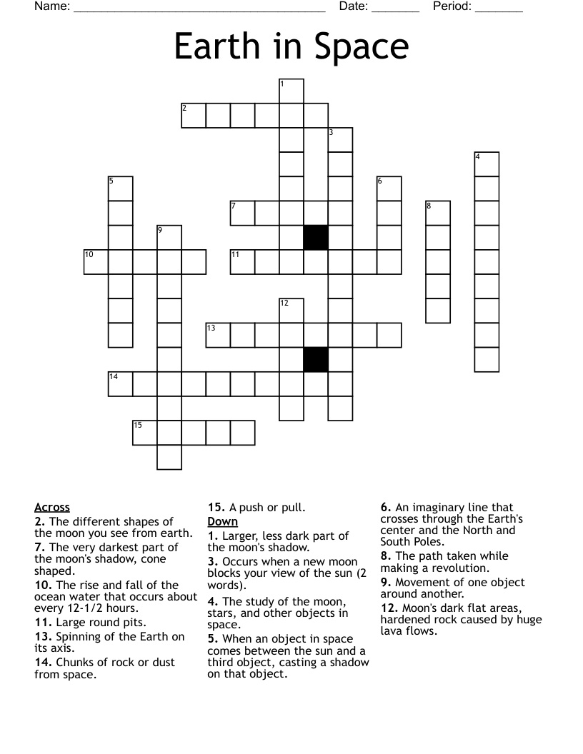 Earth in Space Crossword