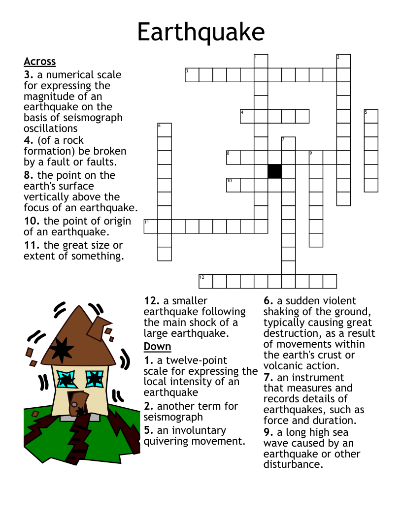 Earthquake Crossword