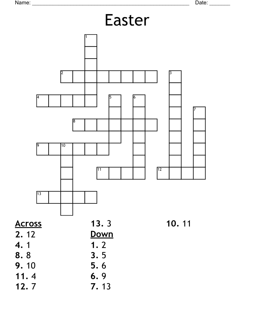 Easter Crossword
