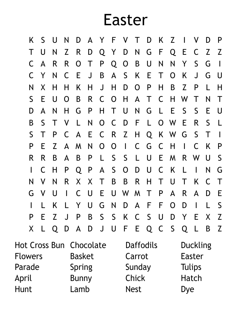 Easter Word Search
