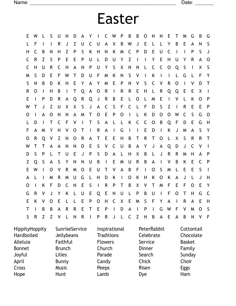 Easter Word Search