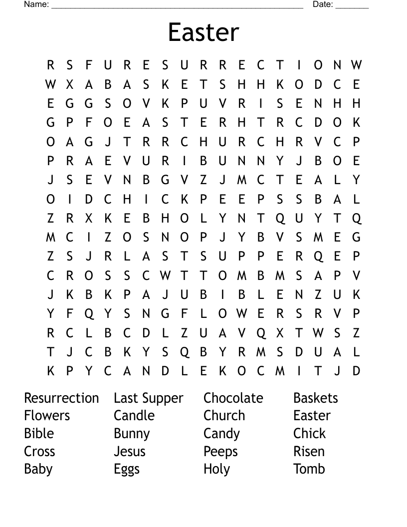 Easter Word Search
