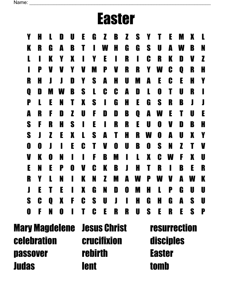 Easter Word Search