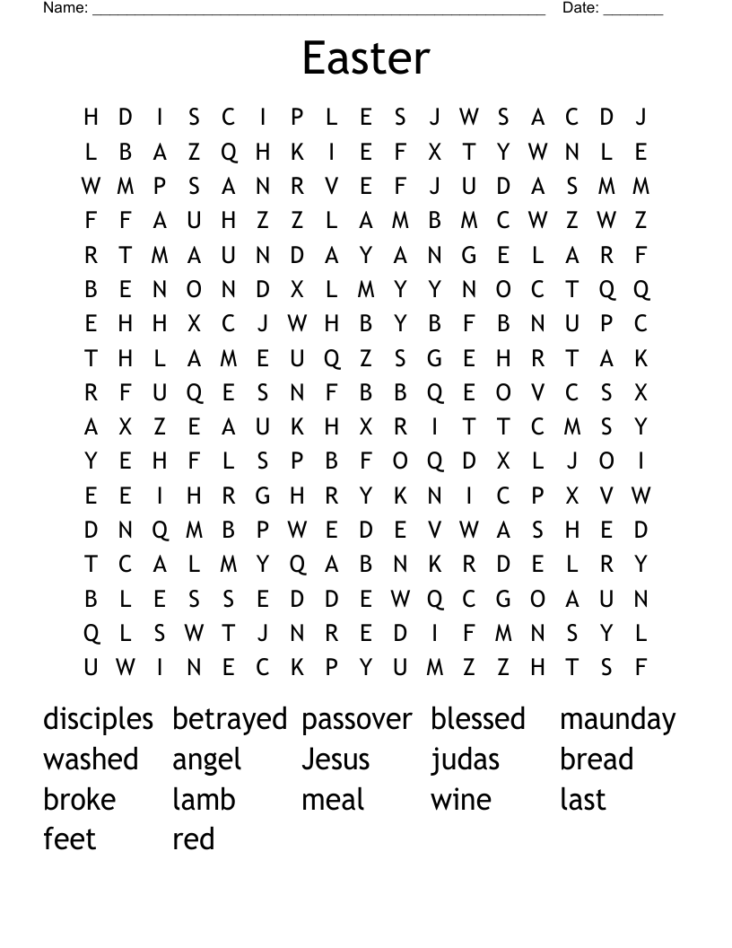 Easter Word Search