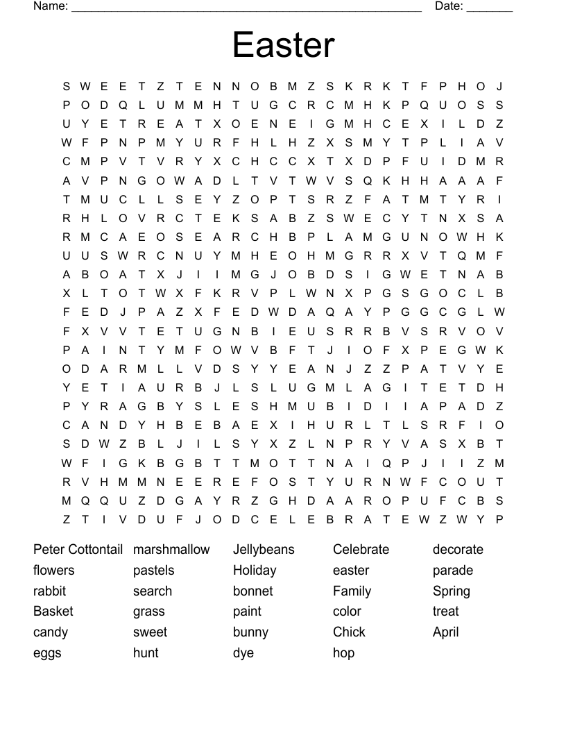 Easter Word Search