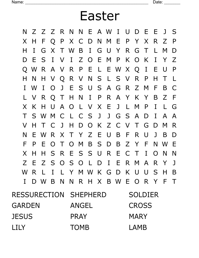 Easter Word Search