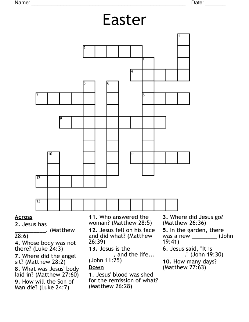 Easter Crossword