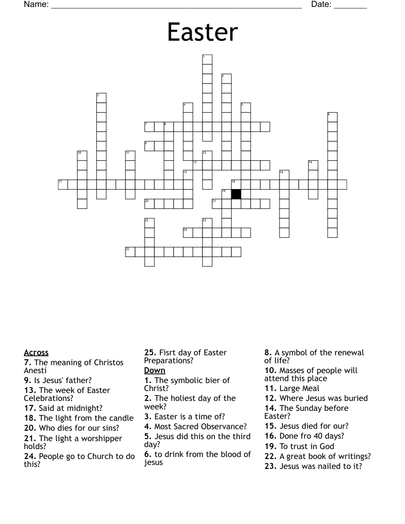 Easter Crossword