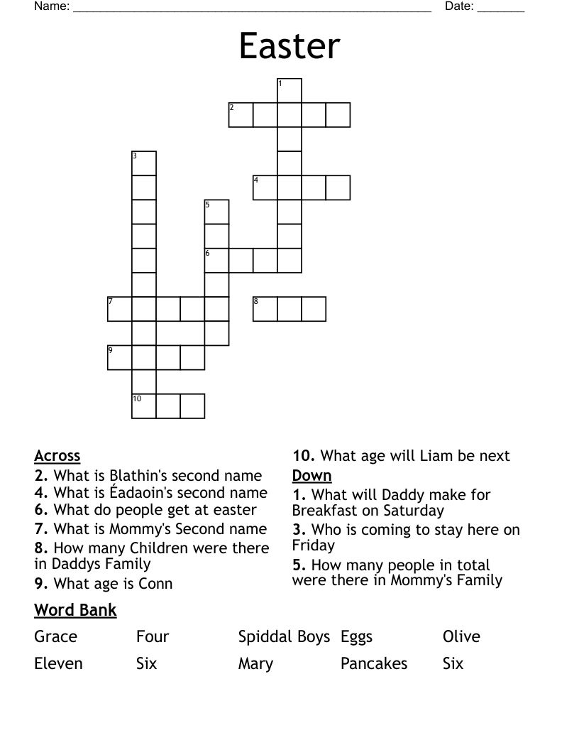 Easter Crossword