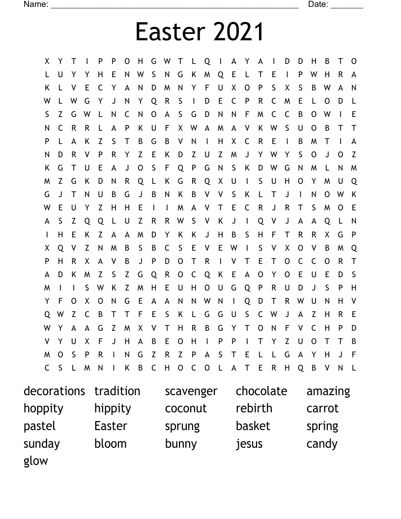 Easter 2021 Word Search