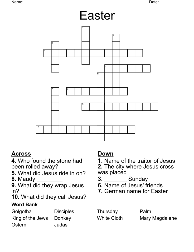 Easter Crossword