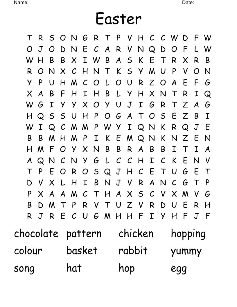 Easter Word Search