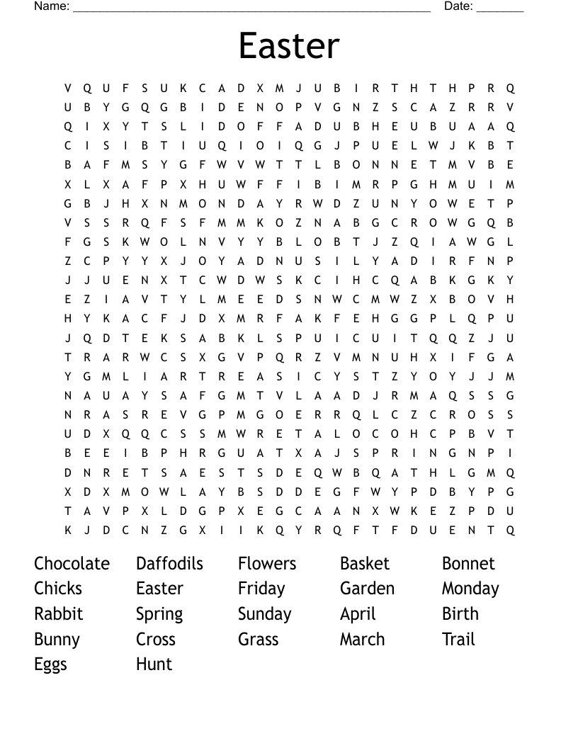 Easter Word Search