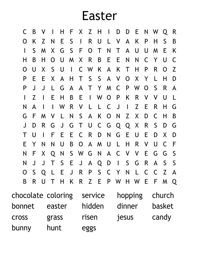 Easter Word Search