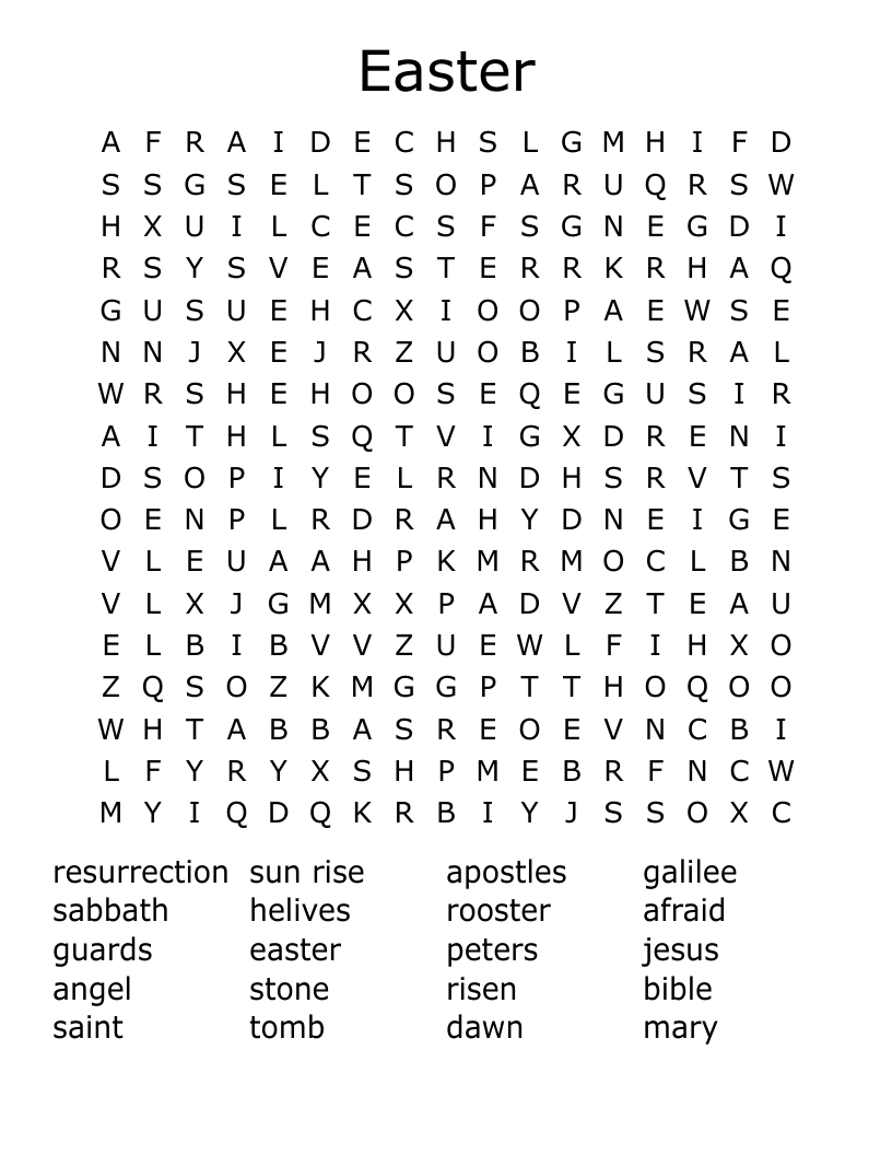 Easter Word Search