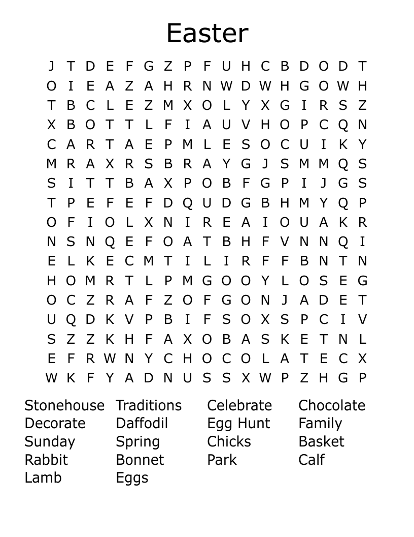 Easter Word Search