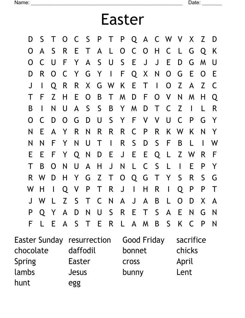 Easter Word Search