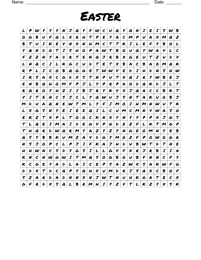 Easter Word Search