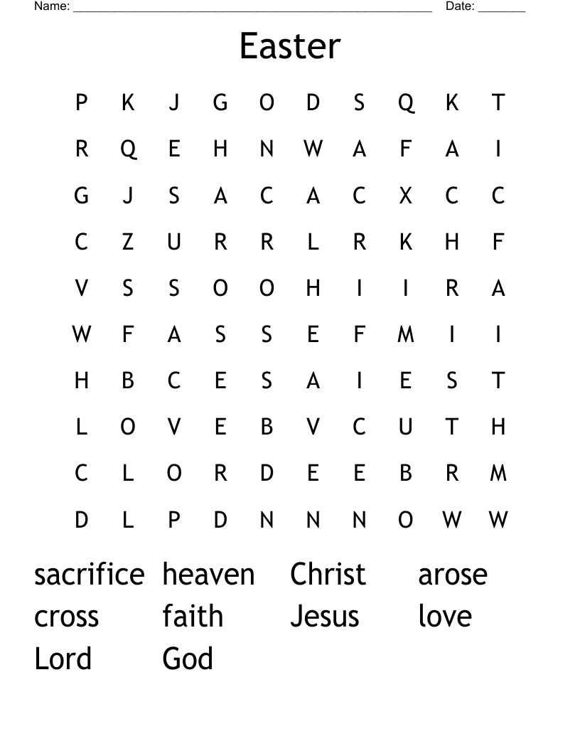 Easter Word Search