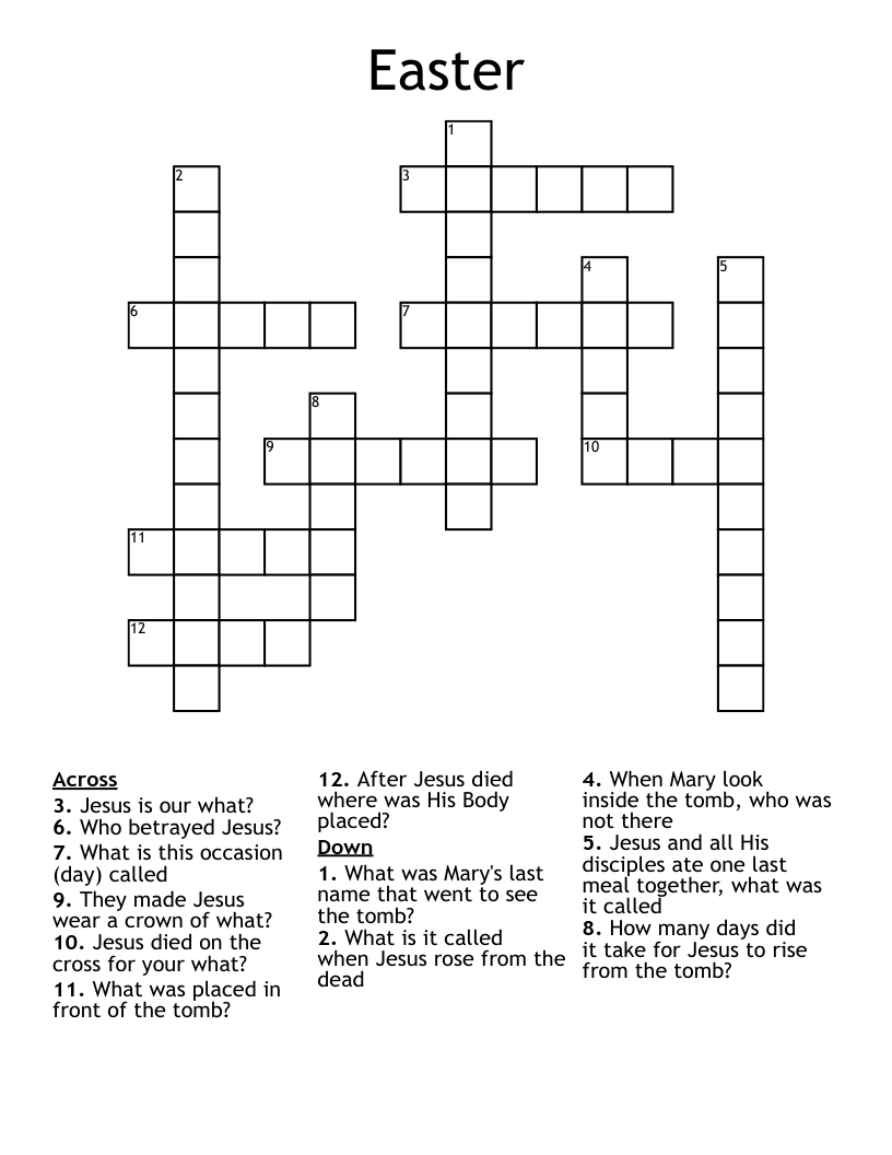 Easter Crossword
