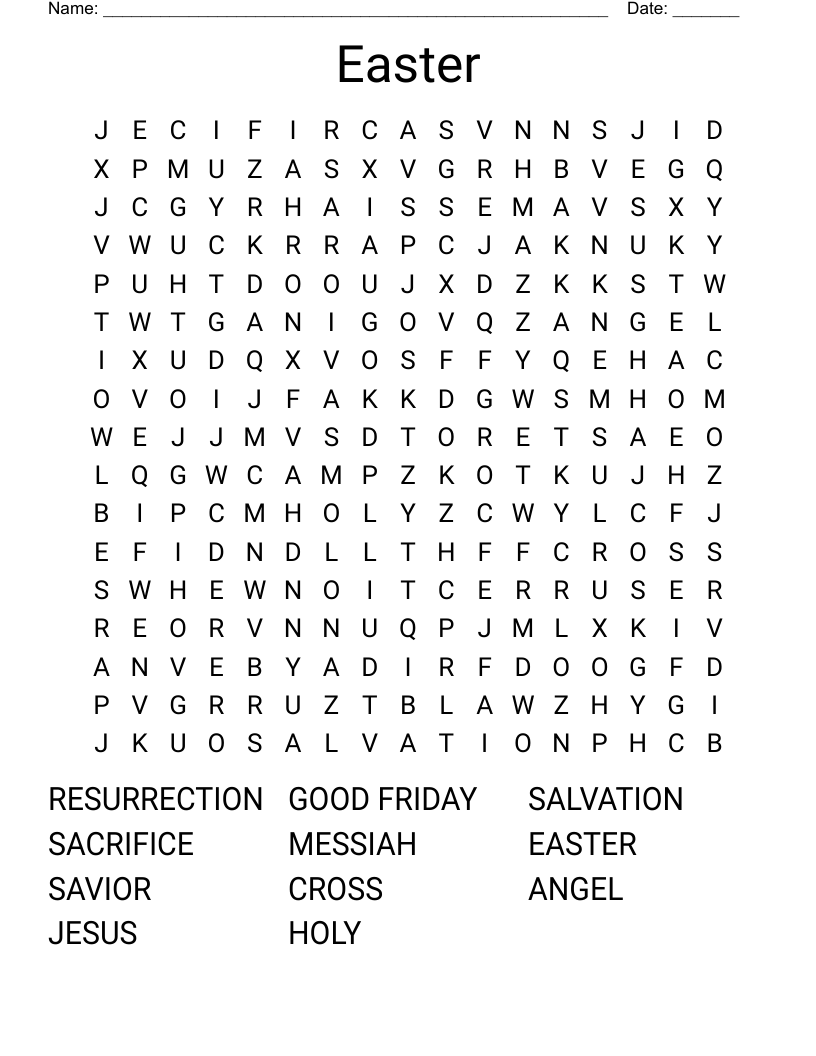 Easter Word Search