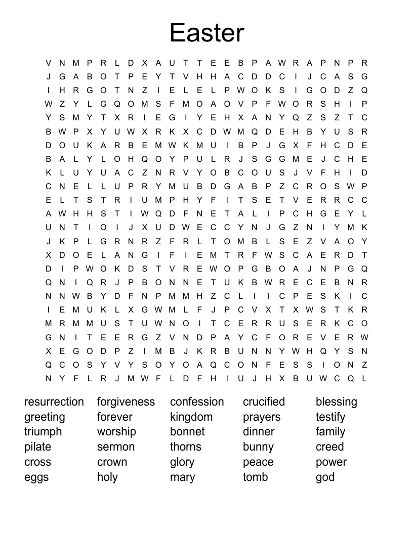 Easter Word Search