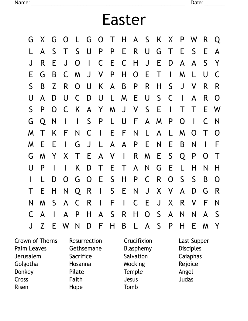 Easter Word Search