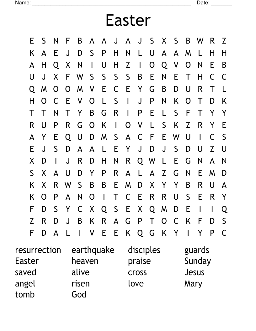 Easter Word Search