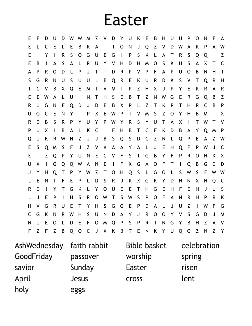 Easter Word Search