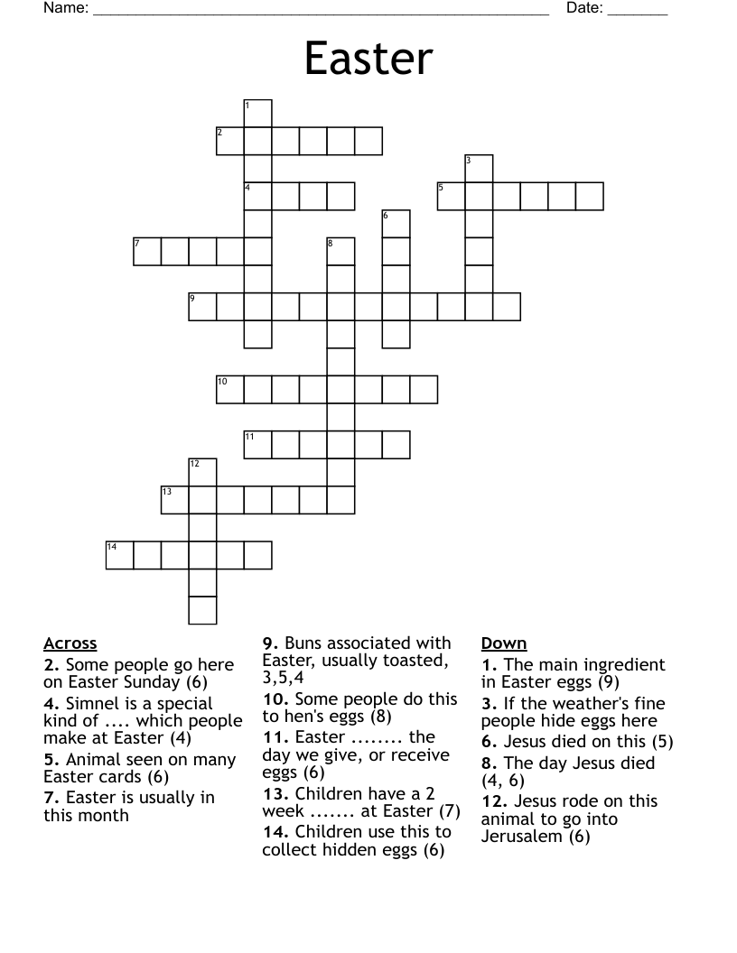 Easter Crossword
