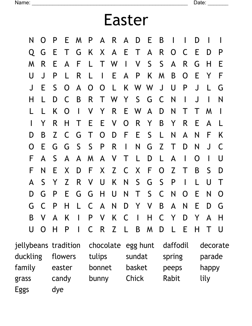 Easter Word Search