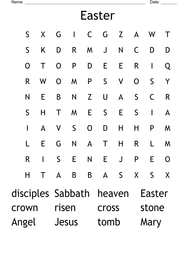 Easter Word Search