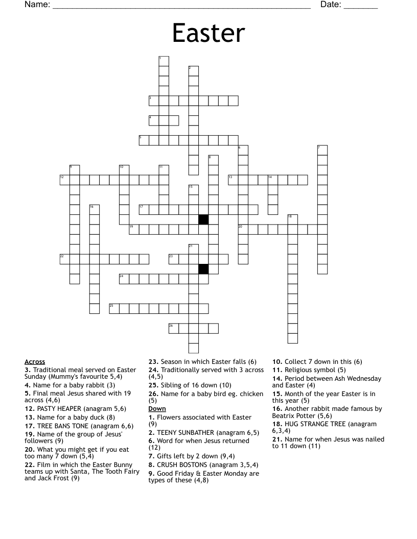 Easter Crossword
