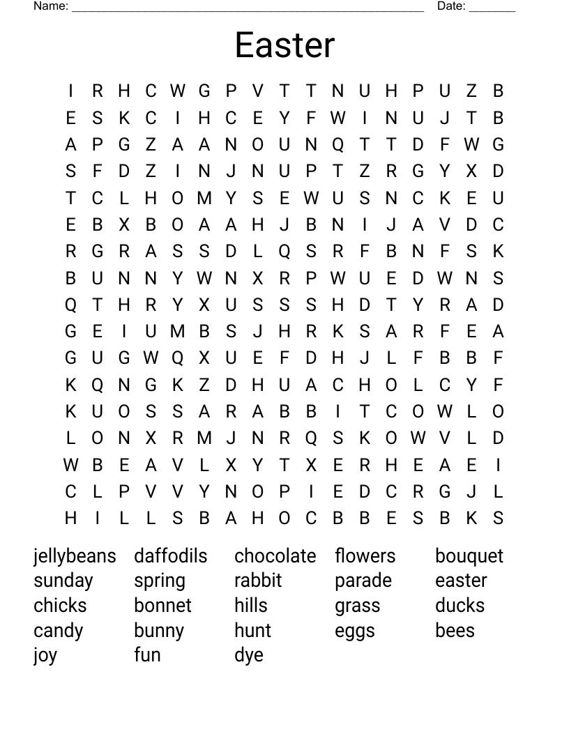 Easter Word Search