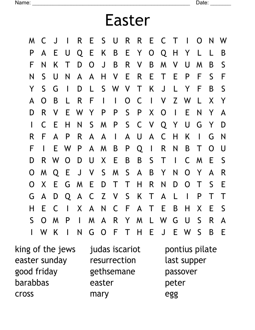 Easter Word Search