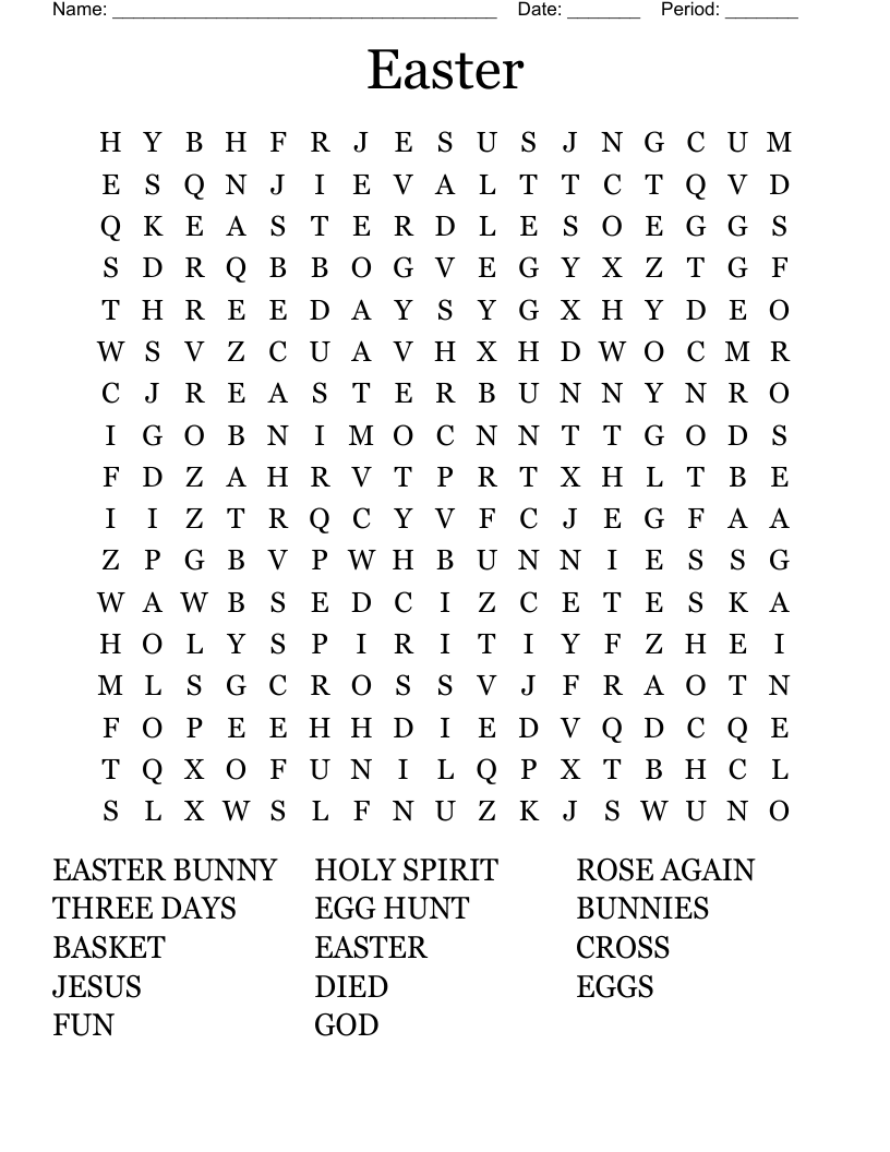 Easter Word Search