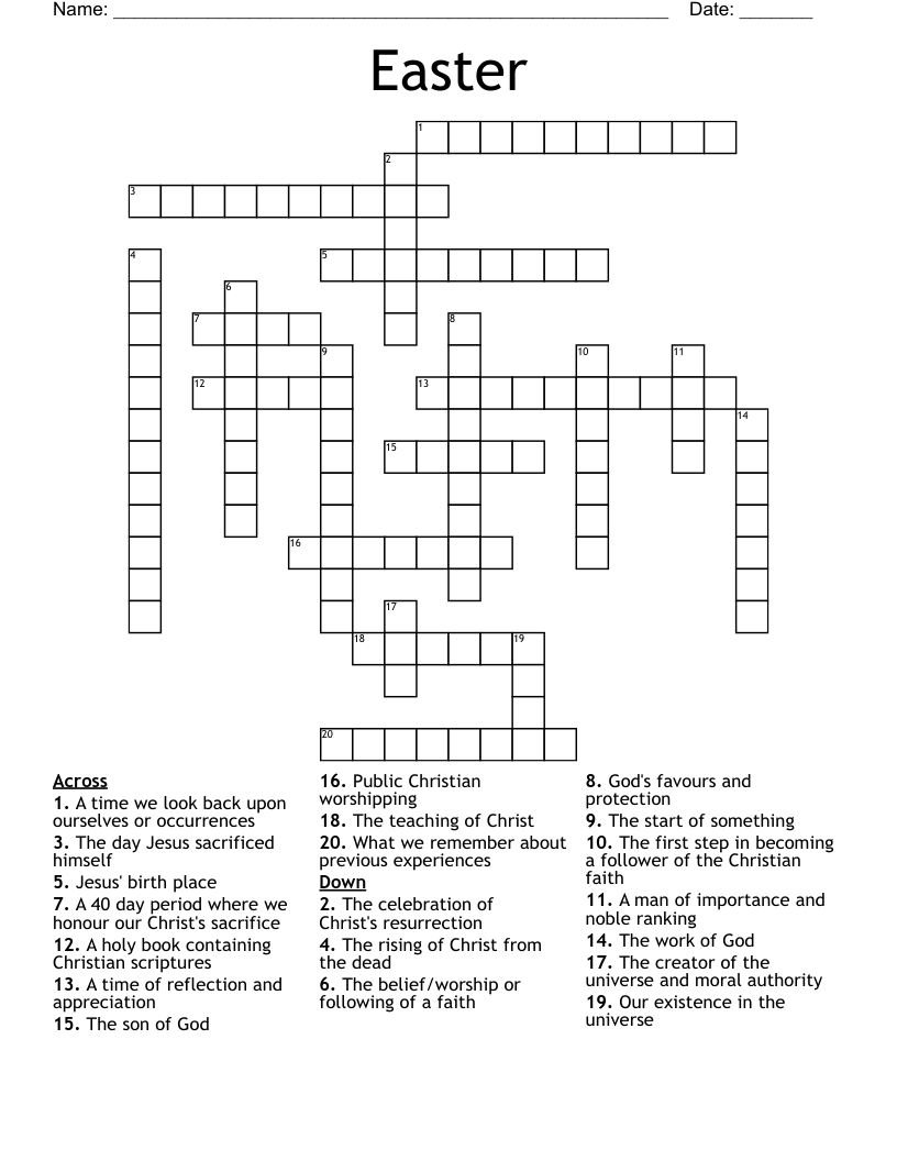 Easter Crossword