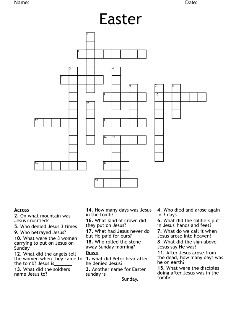 Easter Crossword